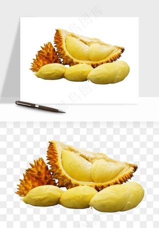 榴莲果肉水果png免抠