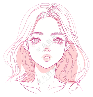 金发动漫女孩插图