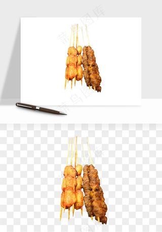 实物烧烤烤肉美食png免抠