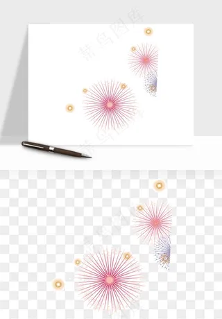 卡通烟花烟火礼花png免抠