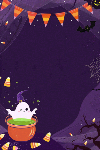 万圣节南瓜灯捣蛋恐怖背景