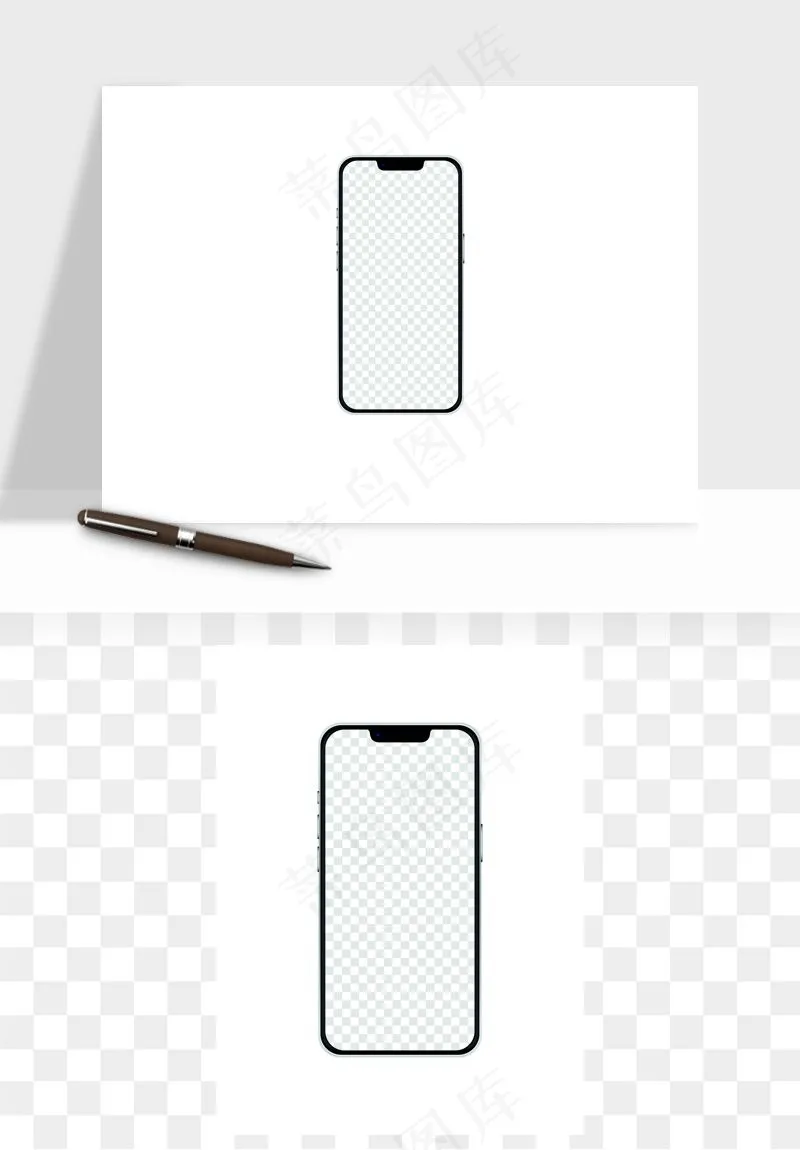手机边框模型矢量png免抠