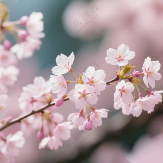 浪漫唯美樱花照片背景