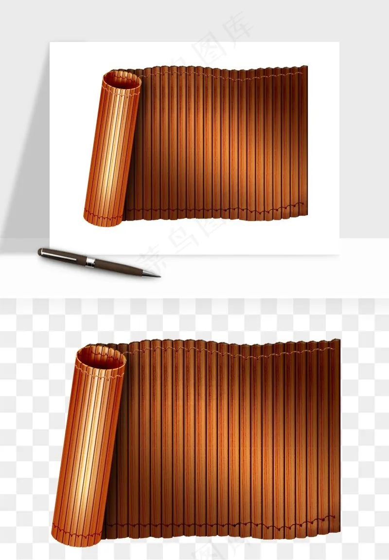 古风竹简卷轴书籍png免抠