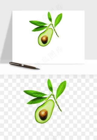 牛油果水果png免抠