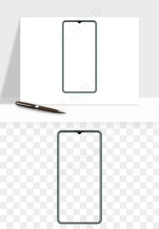 手机样机边框元素png免抠