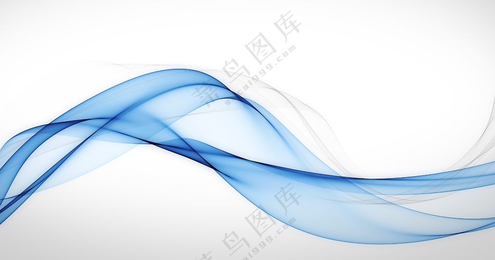 动感的蓝色彩带图