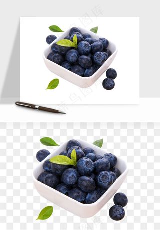 蓝莓水果png免抠