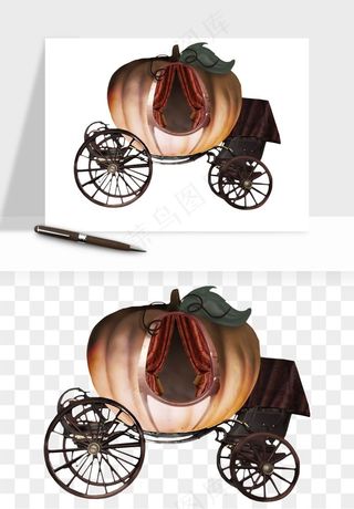 复古马车欧式png免抠