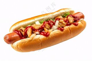 三明治汉堡摄影图免抠