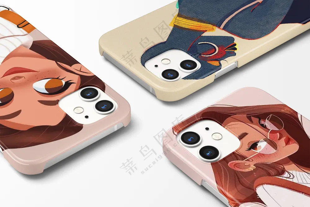  iPhone12手机壳样机文创周边PSD模板-11