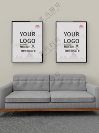 挂墙装饰画海报样机-288