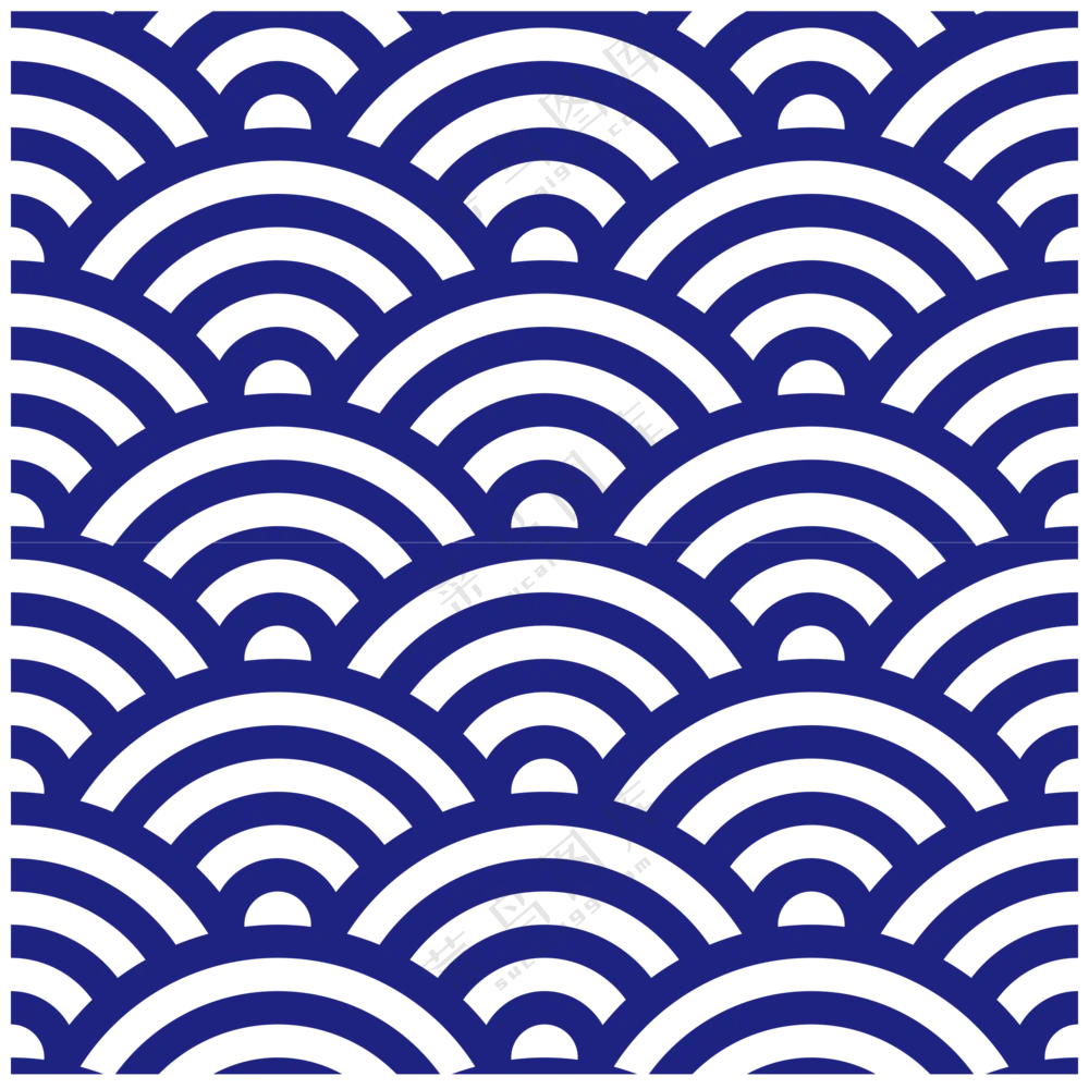 波浪底纹图案 (5)