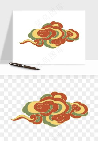 国潮敦煌云纹祥云云彩png免抠