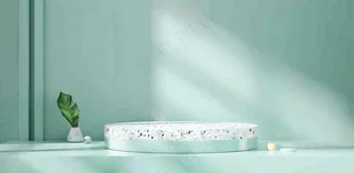 美妆护肤3d展台清新背景