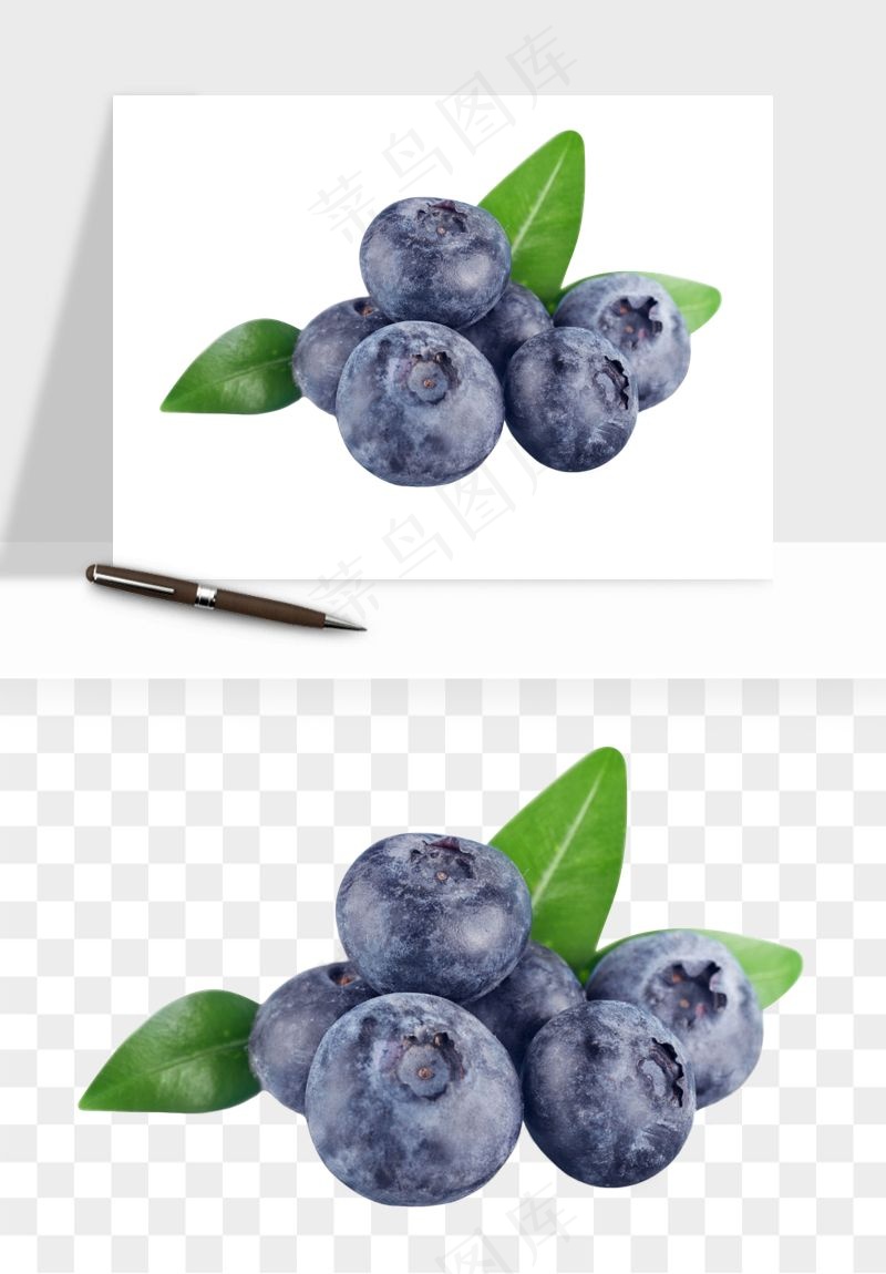蓝莓水果png免抠