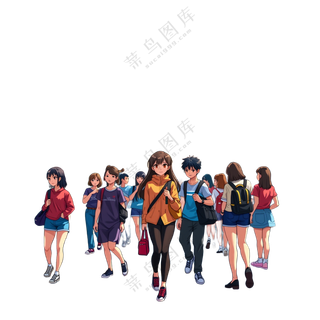 动漫免扣人物素材