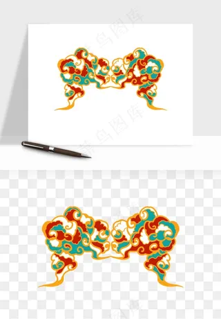 国潮敦煌云纹祥云云彩png免抠