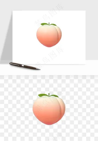桃子油桃黄桃水果png免抠