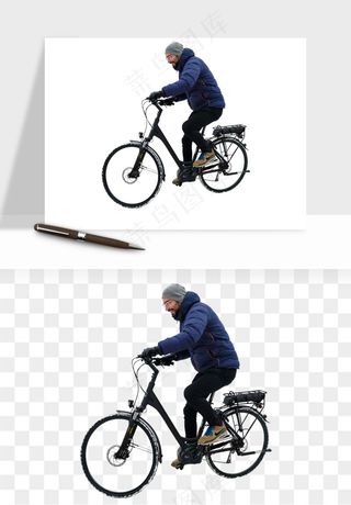 骑行人物自行车手png免抠