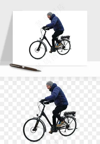 骑行人物自行车手png免抠