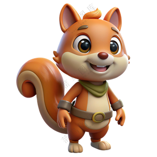 动物3D立体可爱小松鼠