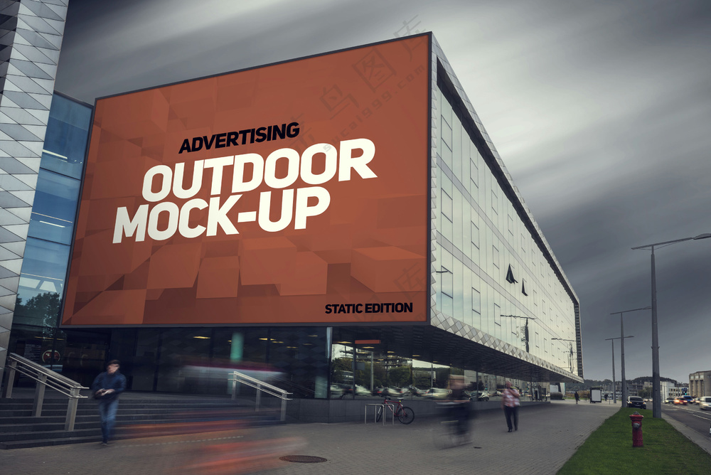 巨幅广告LED屏海报灯箱样机05