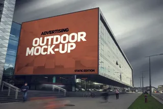 巨幅广告LED屏海报灯箱样机05