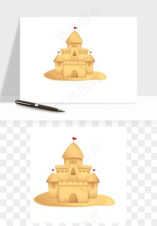 沙滩游泳度假休闲png免抠