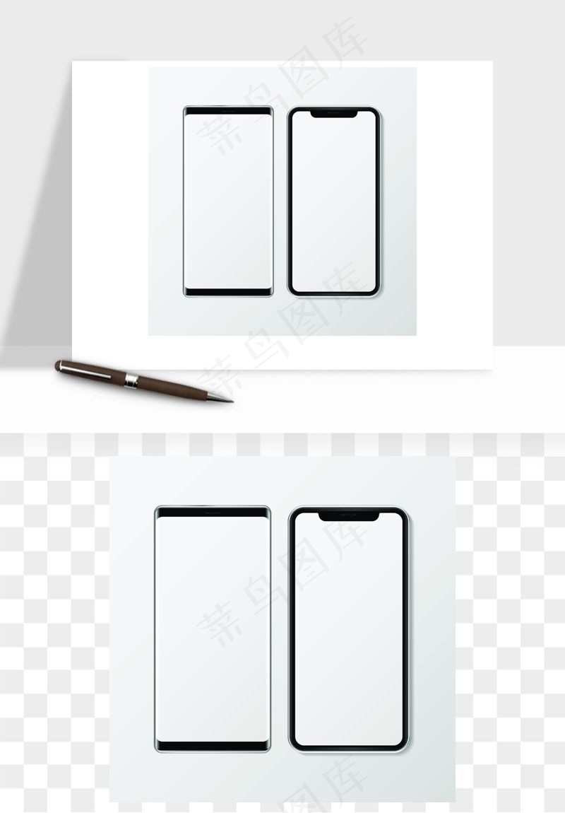 手机边框模型矢量png免抠