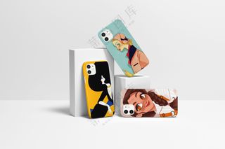 iPhone12手机壳样机文创周边PSD模板-12