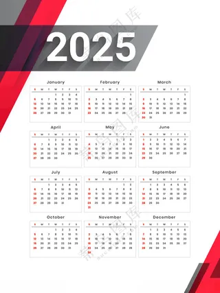 2025挂历蛇年2025年日历表海报