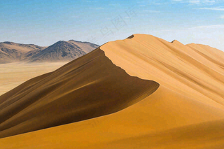 炎热干燥沙漠沙丘敦煌大漠风光自然风景摄影图