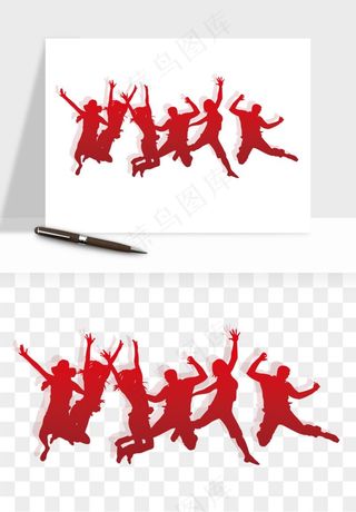 毕业季同学青春人物剪影png免抠