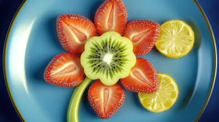 美味果肉沙拉水果美食新鲜果盘摄影