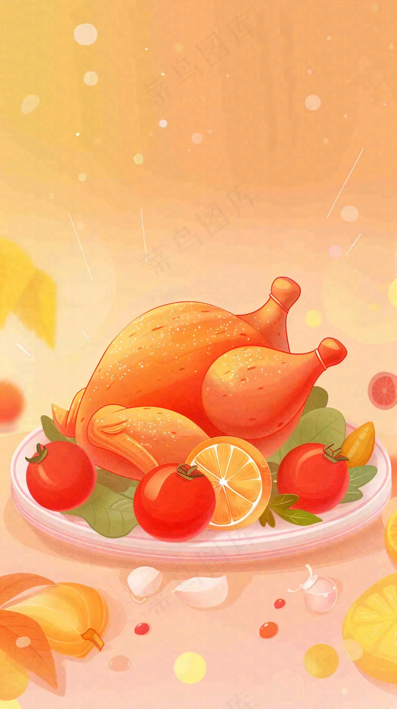 感恩节宣传插画海报背景