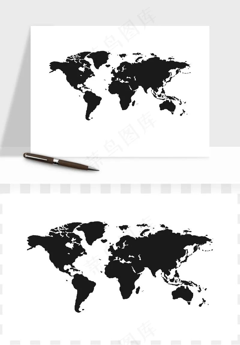 世界地图矢量png免抠