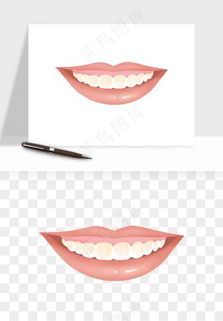 手绘牙齿矫正拔牙png免抠