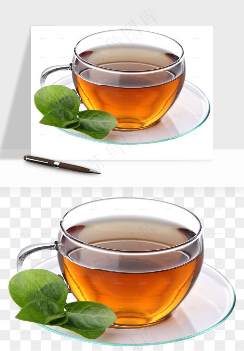 清新绿茶png免抠