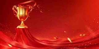 销量冠军销售红色大气奖杯背景