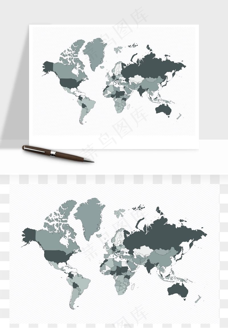 世界地图矢量png免抠