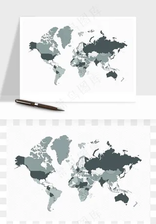世界地图矢量png免抠