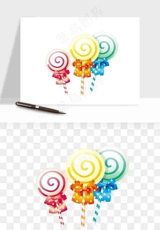 棒棒糖圈圈糖png免抠