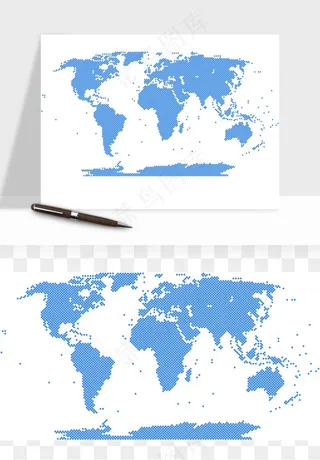 世界地图矢量png免抠