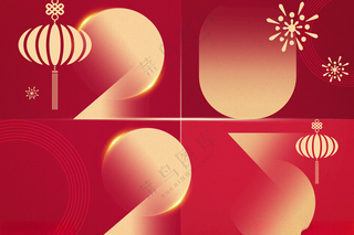 蛇年素材           新年舞台蛇插画海报