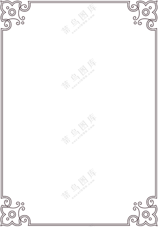 欧式花纹边框元素 (5)