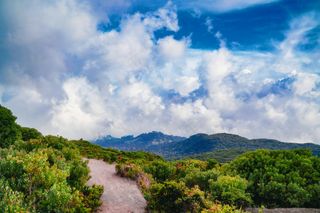 山间小径，云天一色