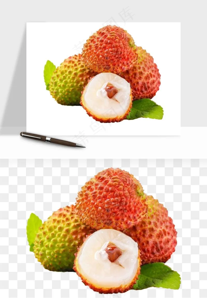 荔枝妃子笑水果png免抠