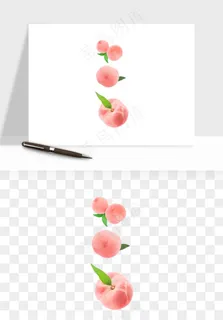 桃子油桃黄桃水果png免抠