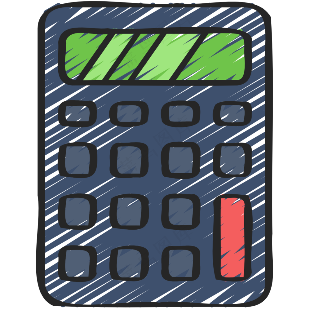 计算器 铅笔手绘图标icon